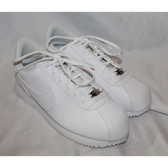 Nike Youth Cortez Basic SL White Leather Shoes GS 7 Youth 8.5 Women's NIB - Picture 2 of 7